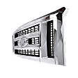 2013 Ford E-250 - Grille, Chrome Shell with Painted Gray Insert, Except Stripped Chassis Model, CAPA Certified