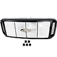 Grille, Painted Black Shell with Chrome Insert
