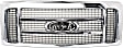 Grille, Chrome Shell with Painted Gold Insert, King Ranch Model