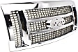Grille, Chrome Shell with Painted Gold Insert, King Ranch Model
