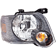 Passenger Side Headlight, with Bulb, Halogen, Smoked Lens, Black Interior, XLT Model