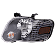Driver Side Headlight, with Bulb, Halogen, Smoked Lens, Black Interior