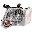2008 Ford Explorer Sport Trac - Driver Side Halogen Headlight, With bulb(s), OE Replacement