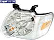 Driver Side Headlight, with Bulb, Halogen, Clear Lens, Chrome Interior, CAPA Certified