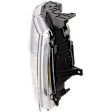 Passenger Side Headlight, with Bulb, Halogen, Chrome Trim