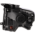 Passenger Side Headlight, with Bulb, Halogen, Chrome Trim