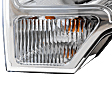Driver Side Headlight, with Bulb, Halogen, Chrome Trim