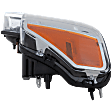 Driver Side Headlight, with Bulb, Halogen, Chrome Trim