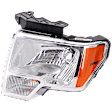 2011 Ford F-150 - Driver Side Halogen Headlight, With bulb(s), OE Replacement, CAPA Certified