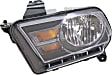 Driver Side Headlight, with Bulb, Halogen, GT/Boss 302Model, Clear Lens, Black Interior