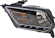 Driver Side Headlight, with Bulb, Halogen, GT/Boss 302Model, Clear Lens, Black Interior, CAPA Certified