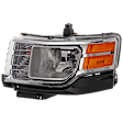 Driver Side Halogen Headlight, With bulb(s), OE Replacement