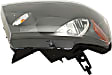 Passenger Side Headlight, with Bulb, Halogen, Dark Gray Bezel, CAPA Certified