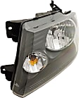 Driver Side Headlight, with Bulb, Halogen, Dark Gray Bezel