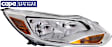 Passenger Side Headlight, with Bulb, Halogen, Chrome Interior, S Model, CAPA Certified