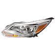 2013 Ford Focus - Driver Side Halogen Headlight, With bulb(s), Sedan, OE Replacement