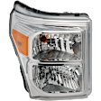 Passenger Side Headlight, with Bulb, Halogen, Clear Lens, CAPA Certified