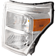 2015 Ford F-250 Super Duty - Driver Side Halogen Headlight, With bulb(s), OE Replacement