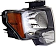 Driver Side Headlight, with Bulb, Halogen, Gray Trim, FX2 Model, CAPA CERTIFIED