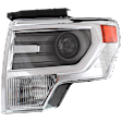 2013-2014 Ford F-150 - Driver Side Headlight, without Bulb, HID/Xenon, Chrome Trim, CAPA CERTIFIED