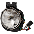 Passenger Side, Outer Halogen Headlight, With bulb(s), OE Replacement