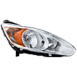 Passenger Side Headlight, with Bulb, Halogen, Clear Lens, 4 Cyl., 2.0L Engine, CAPA Certified