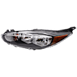 2014-2019 Ford Fiesta - Driver Side Headlight, with Bulb, Halogen, Except Titanium Model, CAPA Certified