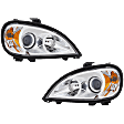 2002 Freightliner Columbia - Driver and Passenger Side Projector Halogen Headlight, With bulb(s), For Models With Smooth Lens, OE Replacement