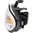 2002 Freightliner Columbia - Driver and Passenger Side Projector Halogen Headlight, With bulb(s), For Models With Smooth Lens, OE Replacement