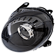 2012-2019 Fiat 500 - Driver Side Headlight, with Bulb, Halogen, with Black Trim, Hatchback, 4 Cyl., 1.4L Engine, CAPA Certified