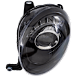 2012-2019 Fiat 500 - Driver Side Headlight, with Bulb, Halogen, with Black Trim, Hatchback, 4 Cyl., 1.4L Engine, CAPA Certified