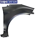 2011-2019 Ford Fiesta - Front, Passenger Side Fender, Without Rocker Molding Holes, CAPA CERTIFIED