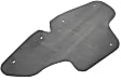 Front, Driver or Passenger Side Mud Flaps, Black, Plastic