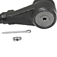 Front, Driver Side, Outer Tie Rod End, Includes Nut, Cotter Pin, and Zerk Fitting