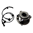 Front, Driver or Passenger Side Wheel Hub, With Bearing, With Sensor, 5 x 4.5 in. Bolt Pattern
