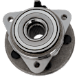 Front, Driver or Passenger Side Wheel Hub, With Bearing, With Sensor, 5 x 4.5 in. Bolt Pattern, 4WD