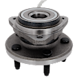 Front, Driver or Passenger Side Wheel Hub, With Bearing, With Sensor, 5 x 4.5 in. Bolt Pattern, 4WD