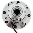 Front, Driver or Passenger Side Wheel Hub, With Bearing, With Sensor, 8 x 6.69 in. Bolt Pattern, 4WD