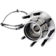 Front, Driver or Passenger Side Wheel Hub, With Bearing, With Sensor, 8 x 6.69 in. Bolt Pattern, 4WD