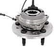 Front, Driver Side Wheel Hub, With Bearing, With Sensor, 5 x 4.25 in. Bolt Pattern