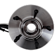 Front, Driver or Passenger Side Wheel Hub, With Bearing, With Sensor, 5 x 5.31 in. Bolt Pattern