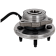 Front, Driver or Passenger Side Wheel Hub, With Bearing, With Sensor, 5 x 4.5 in. Bolt Pattern
