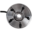 Front, Driver or Passenger Side Wheel Hub, With Bearing, With Sensor, 5 x 4.5 in. Bolt Pattern