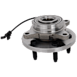Front, Driver or Passenger Side Wheel Hub, With Bearing, With Sensor, RWD, 6 Lugs
