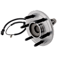 Front, Driver or Passenger Side Wheel Hub, With Bearing, With Sensor, RWD, 6 Lugs