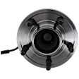 Front, Driver or Passenger Side Wheel Hub, With Bearing, With Sensor, 5 x 4.5 in. Bolt Pattern, 8 Cyl., 4.6L Engine