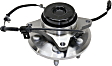 Front, Driver or Passenger Side Wheel Hub, With Bearing, With Sensor, 6 x 5.3 in. Bolt Pattern, RWD