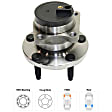 Rear, Driver or Passenger Side Wheel Hub, With Bearing, 5 x 4.5 in. Bolt Pattern, 6 Cyl., 3.5L Engine, FWD
