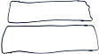 1997 Ford F-150 - Valve Cover Gasket, VIN W, With Triton (Romeo) Engine, Without Grommets, 8 Cyl 4.6L