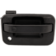 Front, Passenger Side Textured Black Exterior Door Handle, With Key Hole